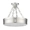 Z-Lite Anders Semi Flush Mount, 1-Light, 15 In.W x 13.75 In.H, Polished Nickel/marbling 1944SF15-PN-LED - alternate 2